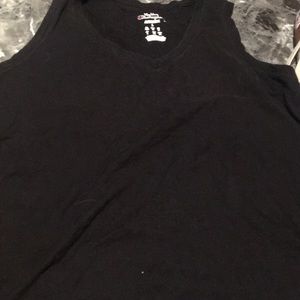 Black workout tank top